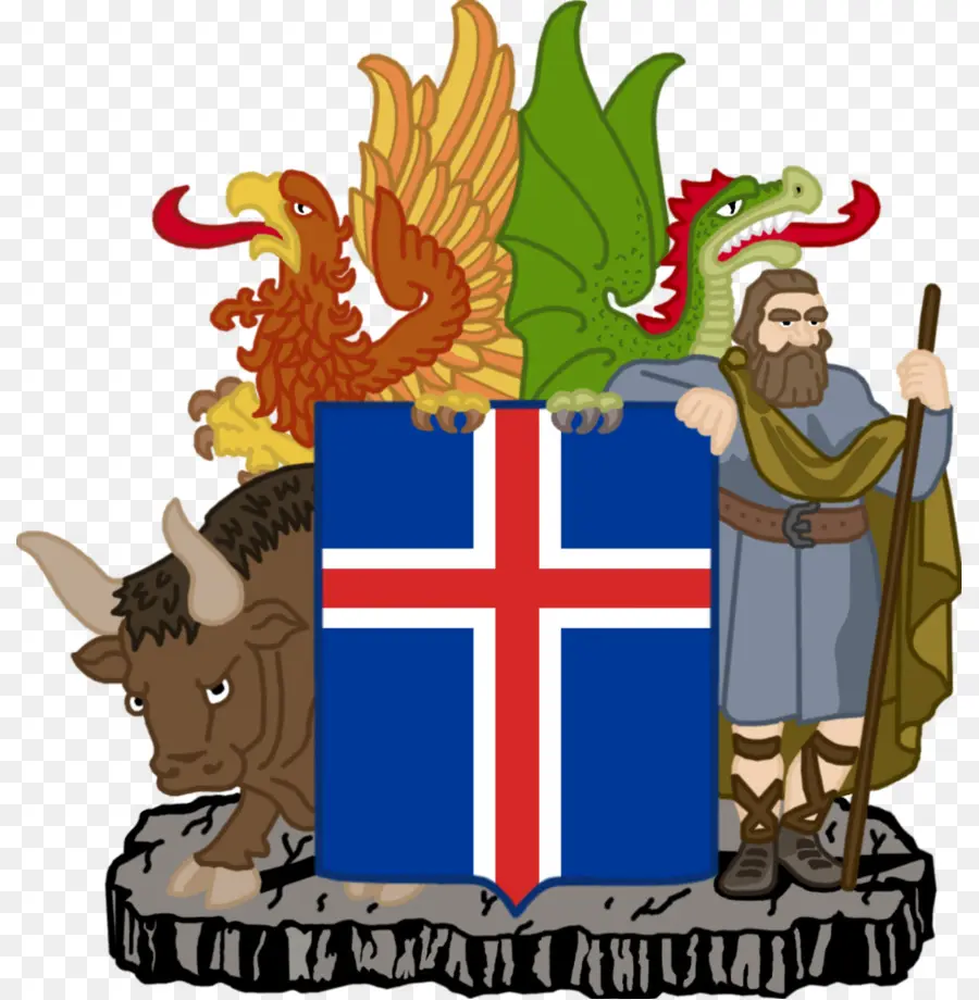 Islandia，Escudo De Armas De Islandia PNG