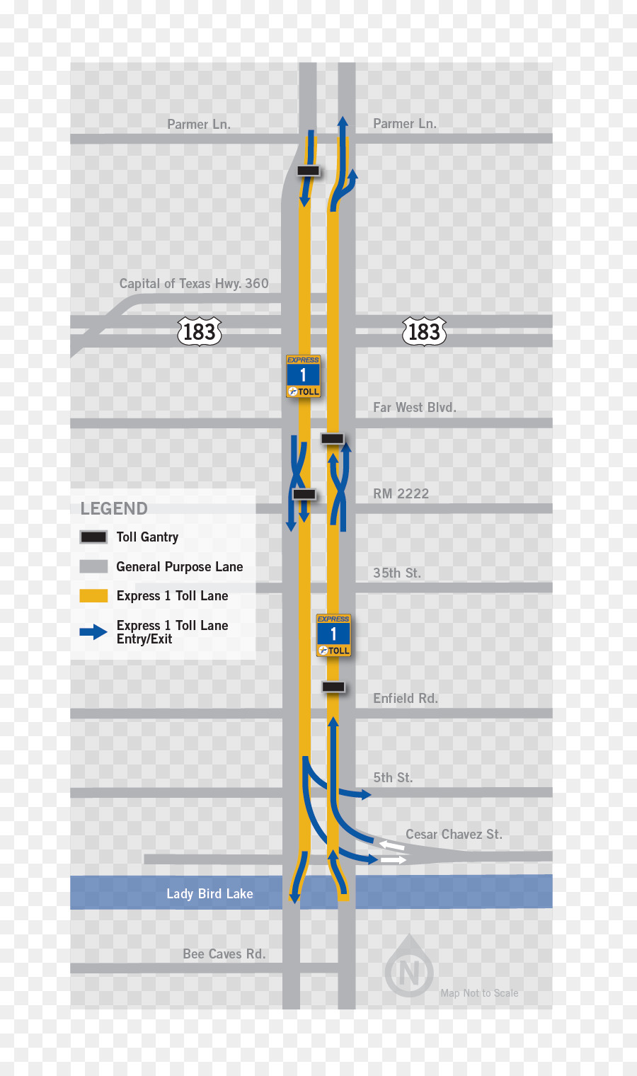 Texas State Highway Bucle 1，Kxan PNG