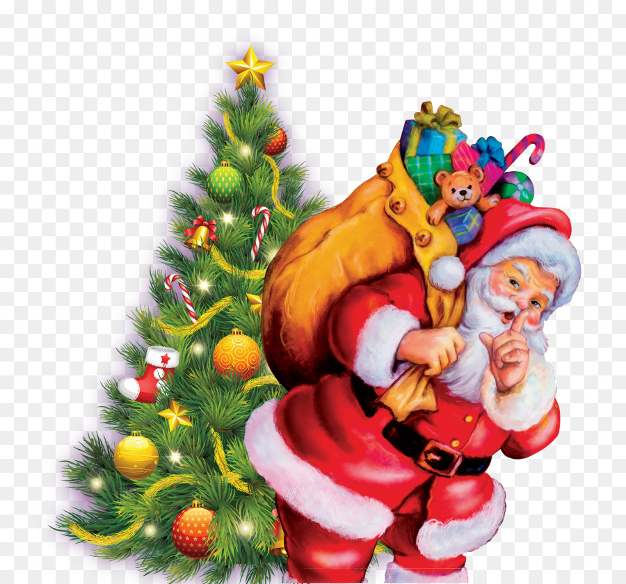 árbol De Navidad，Santa Claus PNG