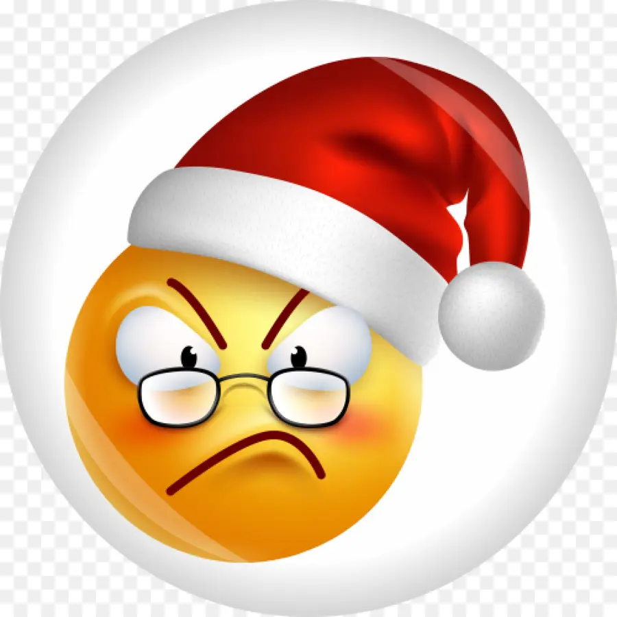 Emoji Triste，Gorro De Papá Noel PNG