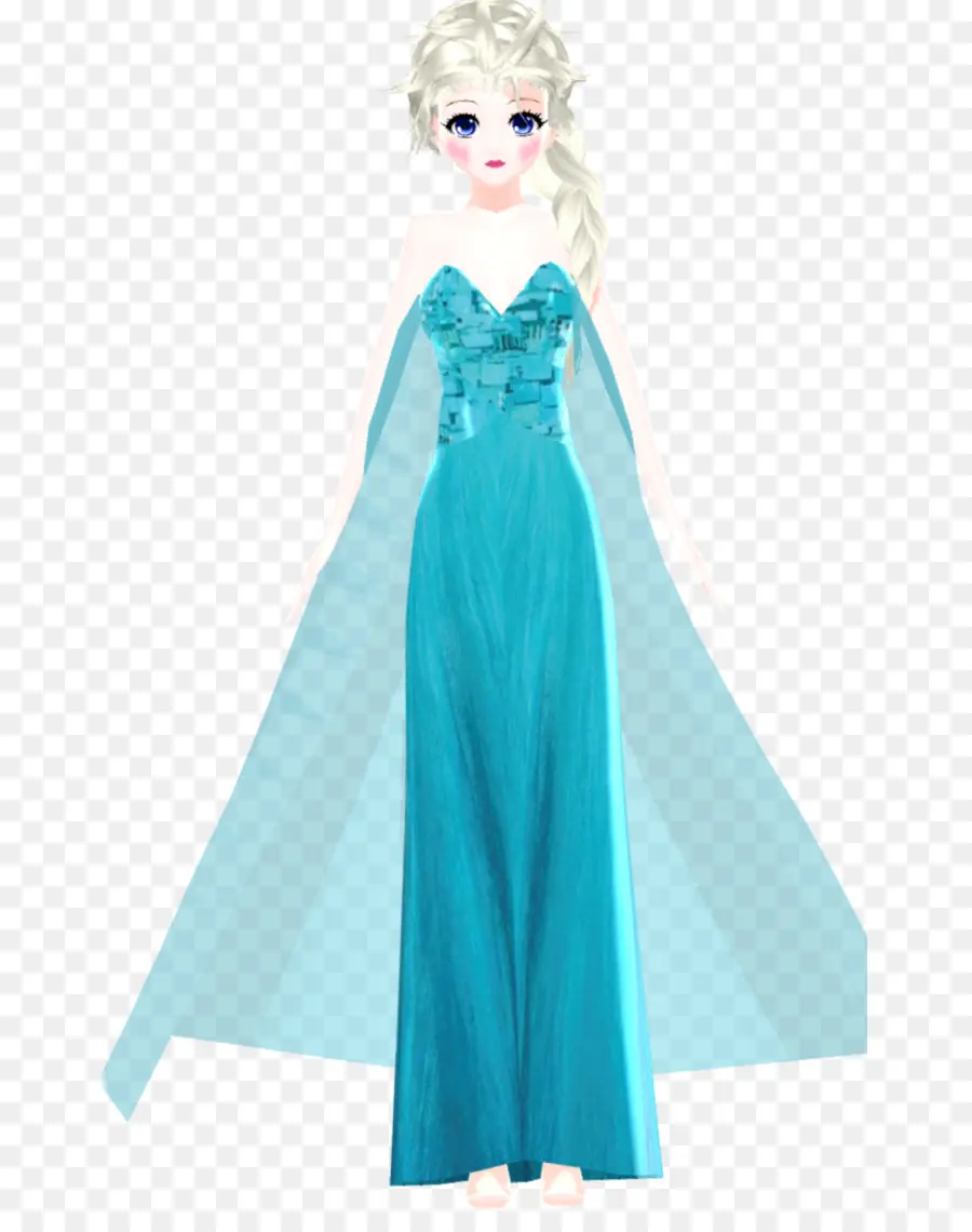 Vestido Azul，Animado PNG