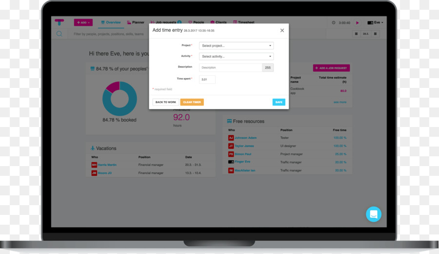 Timetracking Software，La Planificación De La PNG