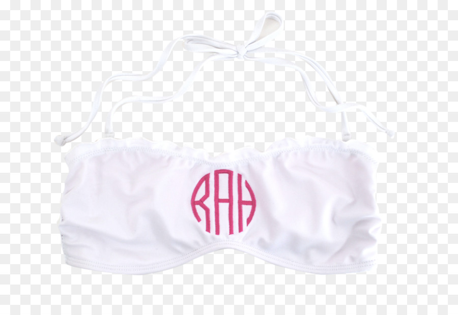 Top De Bikini Con Monograma，Trajes De Baño PNG