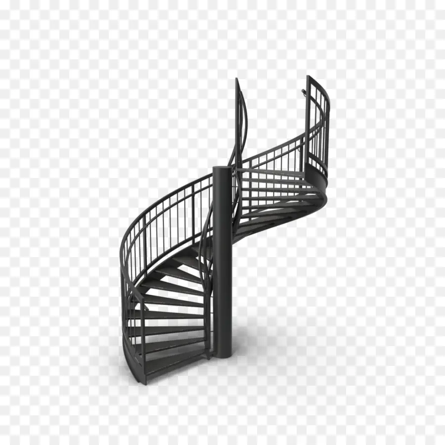 Escalera De Caracol Negra，Metal PNG