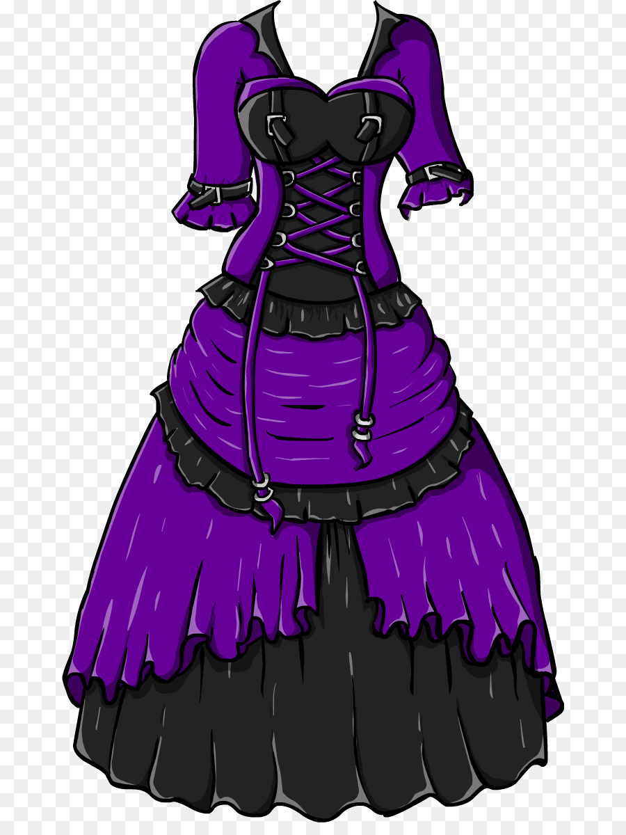 Vestido Morado，Gótico PNG