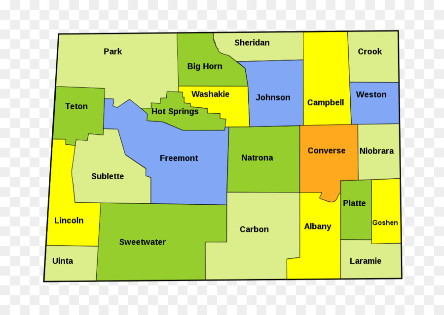 Condado De Laramie Wyoming，Mapa PNG