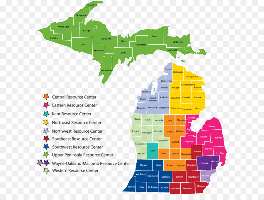 Michigan，Mapa Del Vector PNG