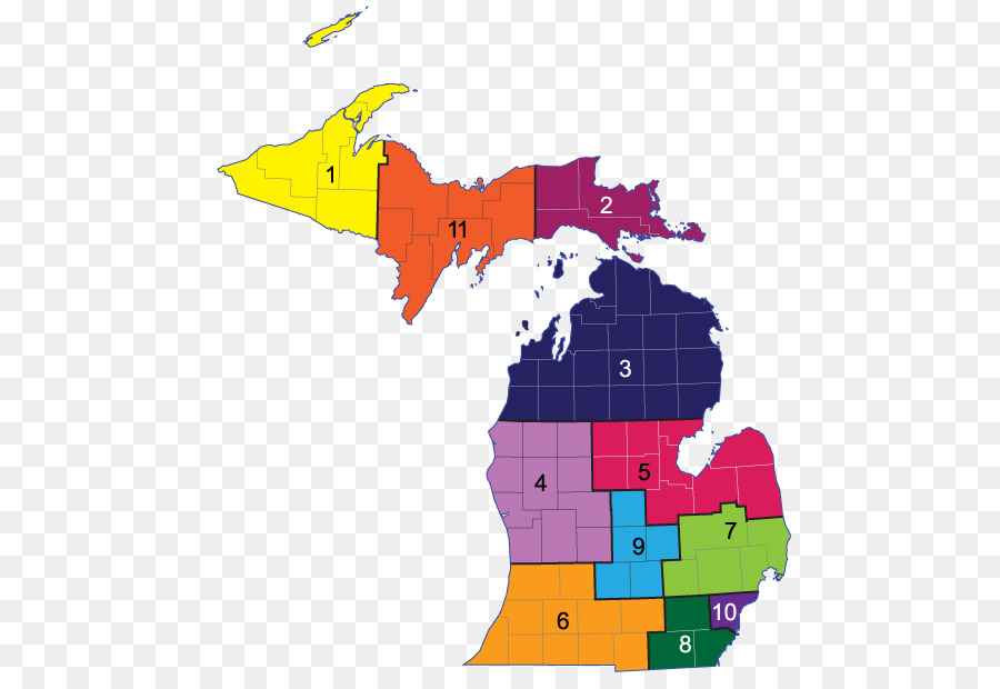 Michigan，Mapa PNG