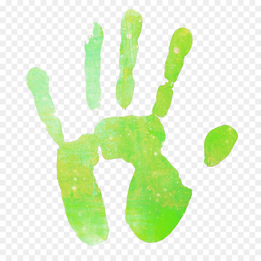 Huella De La Mano，Verde PNG