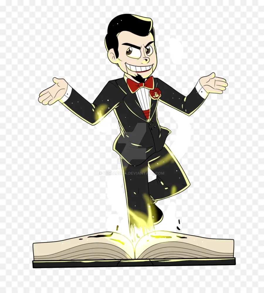 Personaje De Dibujos Animados En Traje，Libro PNG