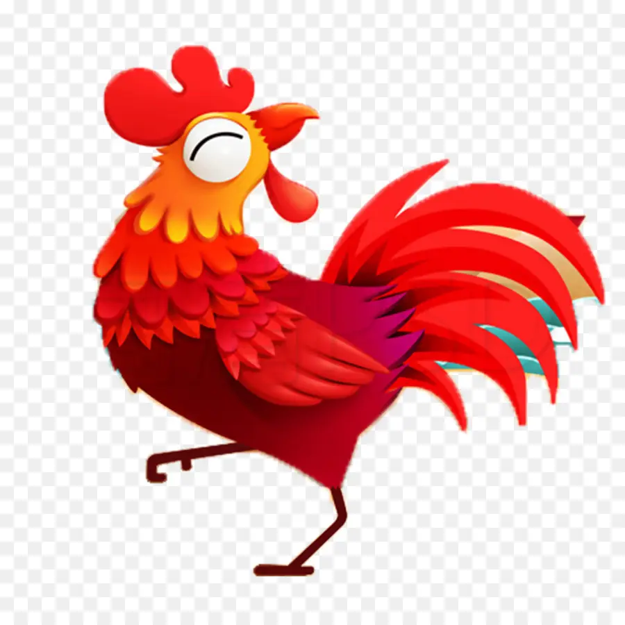 Gallo Colorido，Pollo PNG