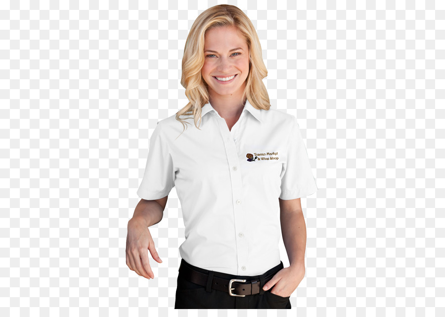 Mujer Con Camisa Blanca，Camisa PNG