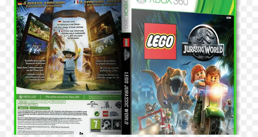 Lego Jurassic World，Xbox 360 PNG