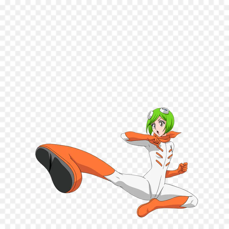 Personaje De Pelo Verde，Patada PNG