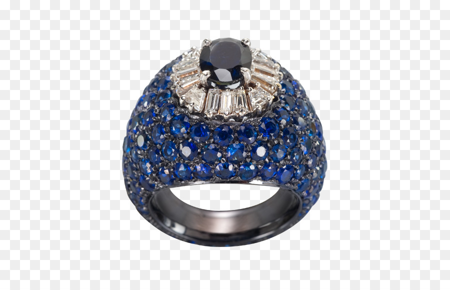 Anillo De Piedras Preciosas Azules，Zafiro PNG