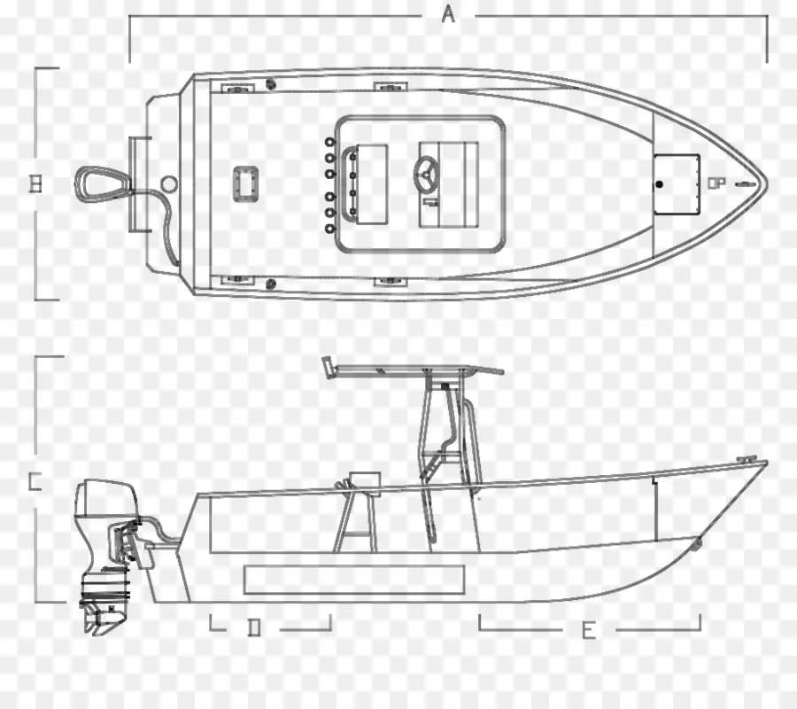 Dibujo Técnico，Barco PNG