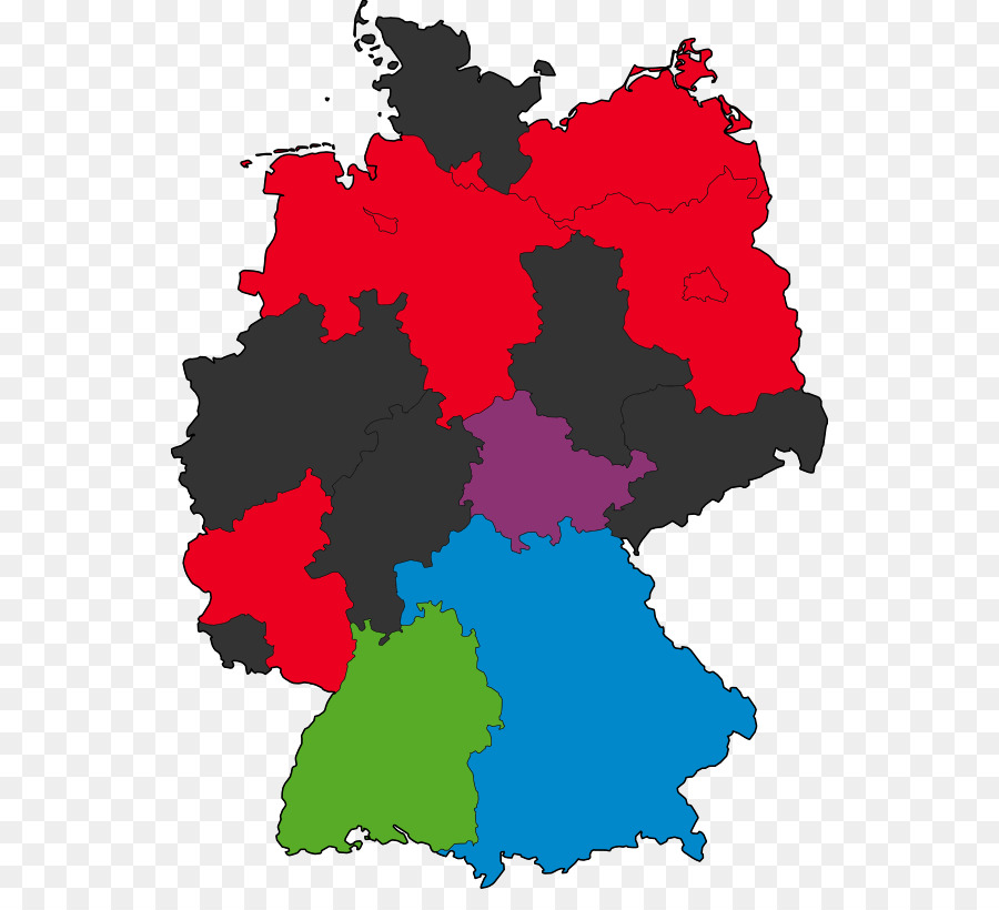 Mapa De Alemania，Regiones PNG