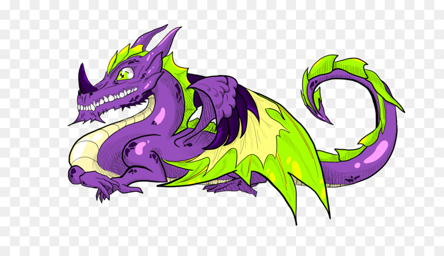 Dragón Morado，Fantasía PNG