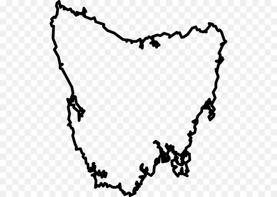 Tasmania，Mapa En Blanco PNG