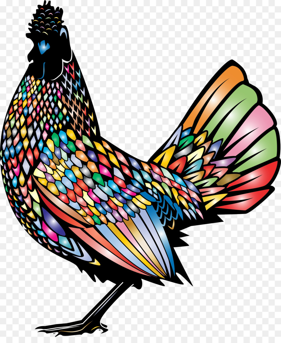 Gallo Colorido，Pájaro PNG