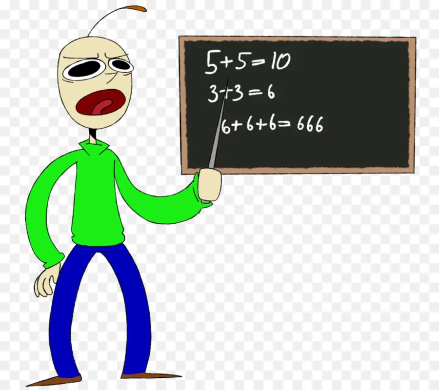 Profesor De Dibujos Animados，Pizarra PNG