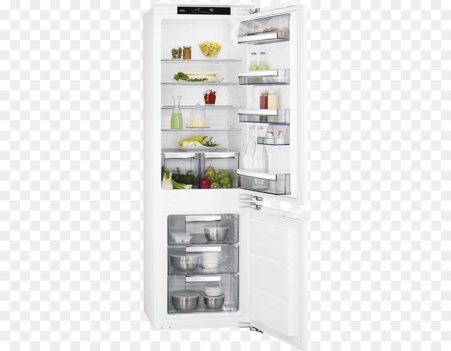 Aeg Sce81821lc Refrigeratorfreezer Blanco，Aeg PNG