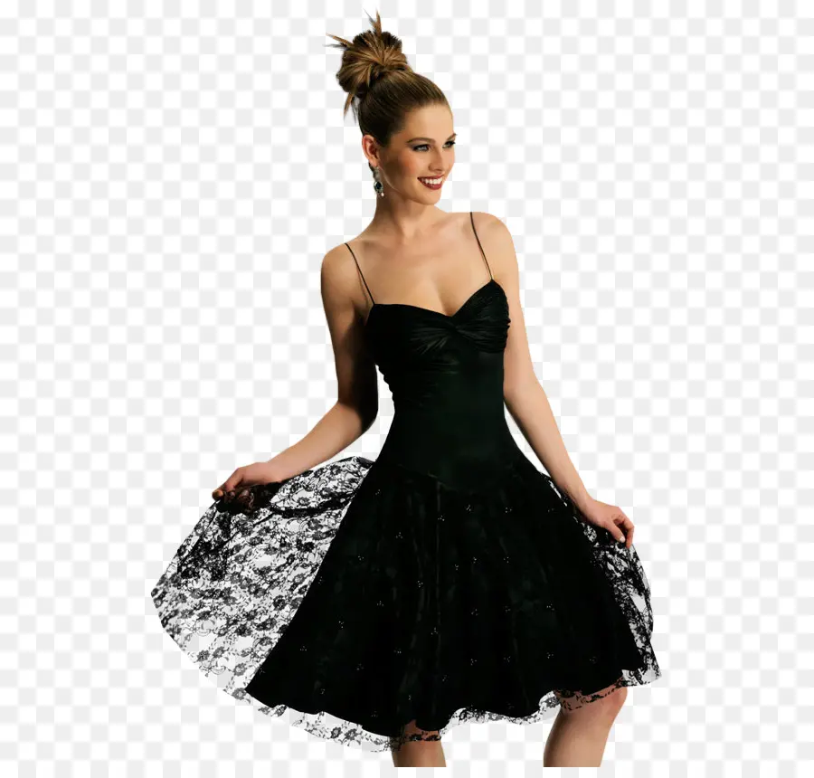 Vestido Negro，Mujer PNG