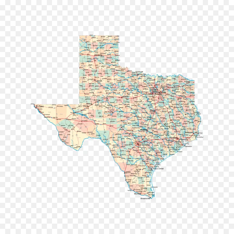 Ciudad De Texas，Mapa Vial PNG
