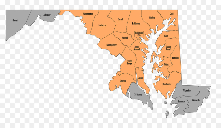 Maryland，Mapa Del Vector PNG