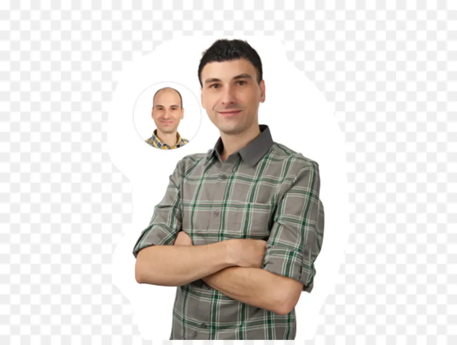 Hombre Con Camisa A Cuadros，Retrato PNG