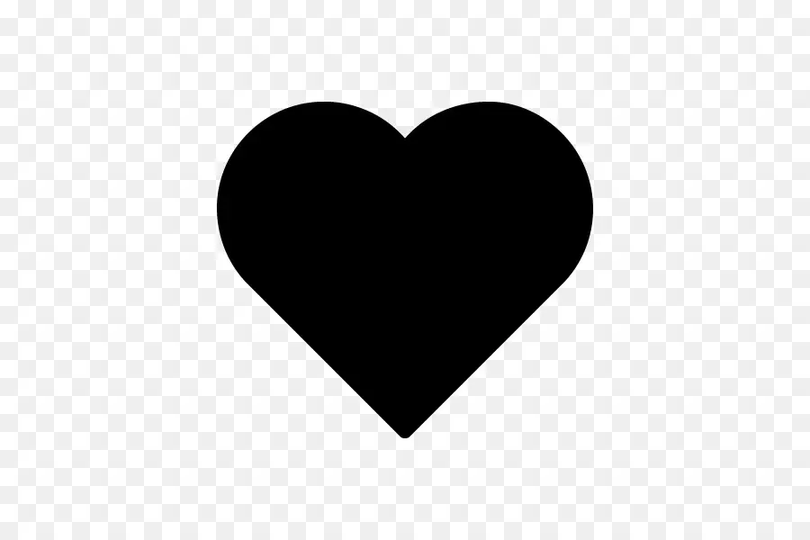 Corazón，Negro PNG