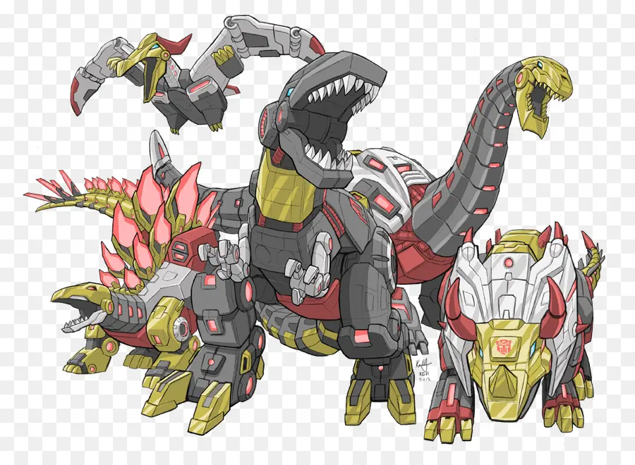 Dinobots，Mucha Acción Robótica PNG