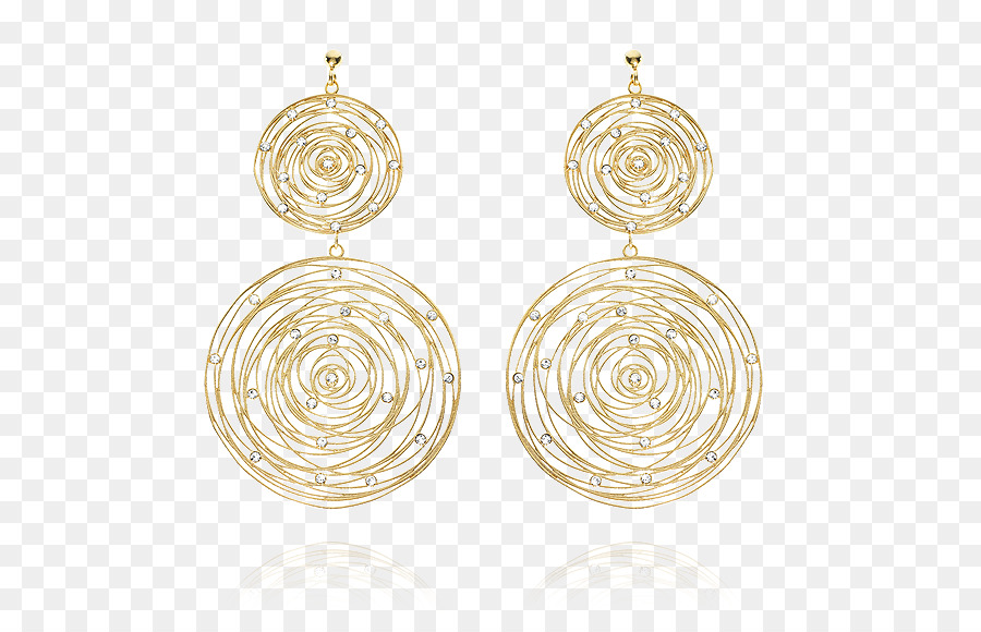 Pendientes Espiral Oro，Moda PNG