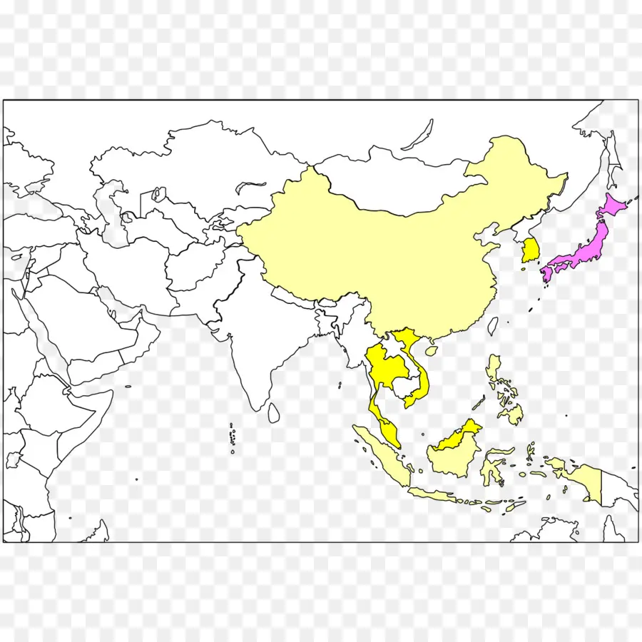 El Sudeste De Asia，Mapa En Blanco PNG