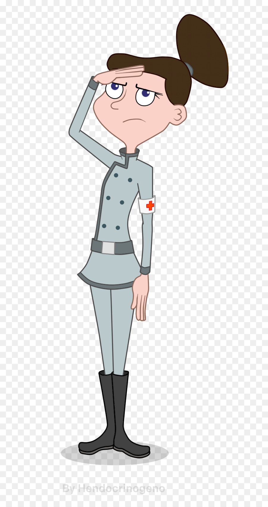 Personaje De Dibujos Animados En Uniforme，Saludando PNG