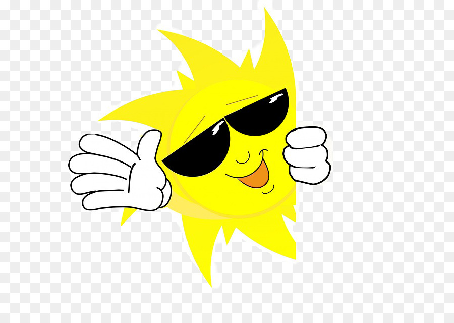 Sol Con Gafas De Sol，Sonriente PNG