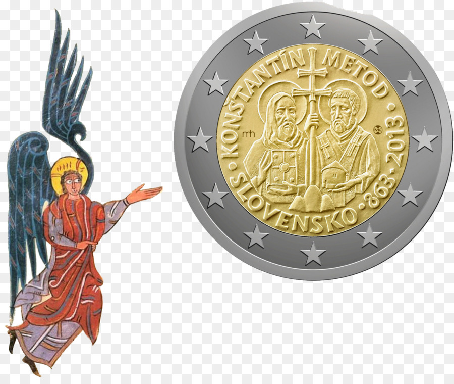 Unión Europea，2 Monedas Euro PNG