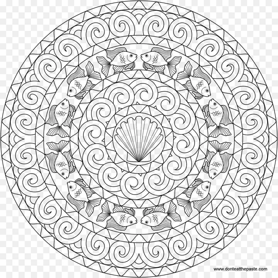 Mandala，Libro De Colorear PNG