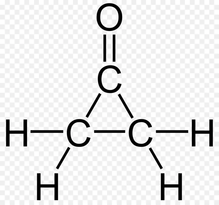 Ciclopropanona，Fórmula Estructural PNG