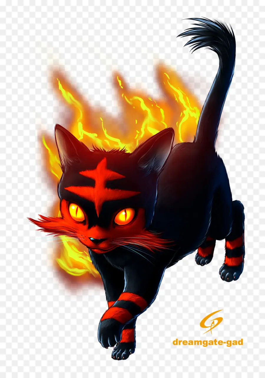 Gato De Fuego，Llamas PNG