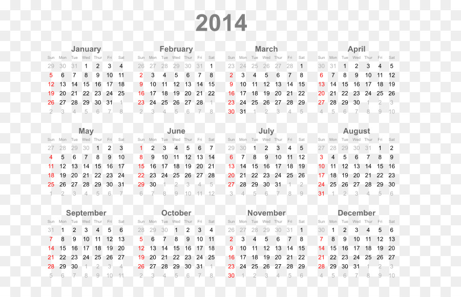 Calendario，2019 PNG
