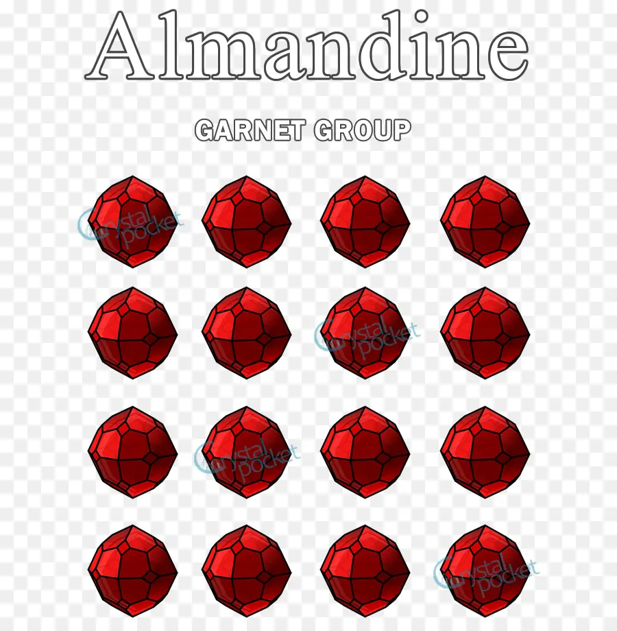 Granate Almandino，Rojo PNG