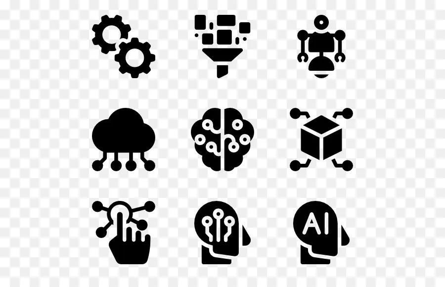 Iconos De Inteligencia Artificial，Ai PNG