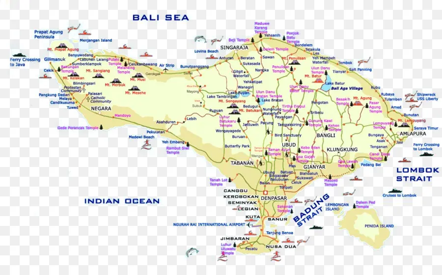 Mapa De Bali，Isla PNG