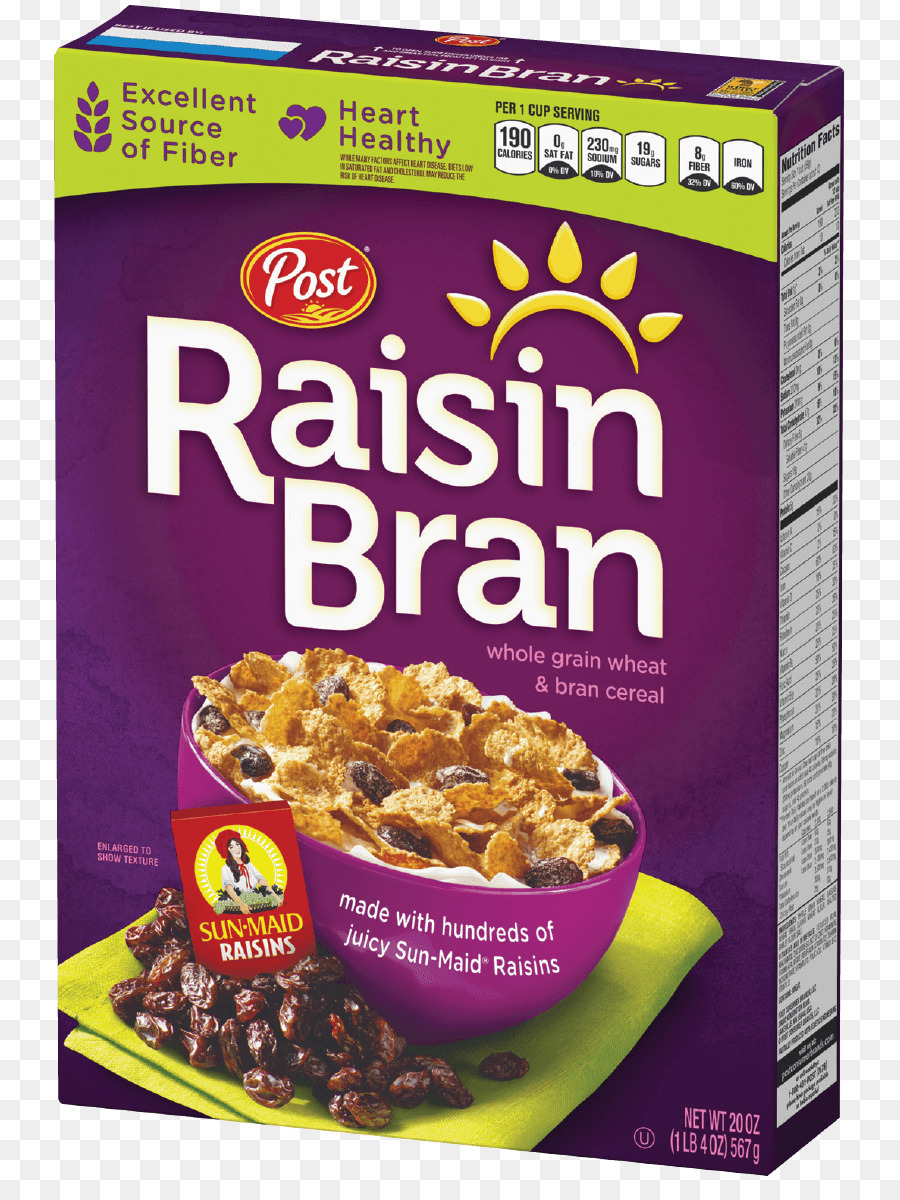 Los Cereales Para El Desayuno，Post Raisin Bran PNG