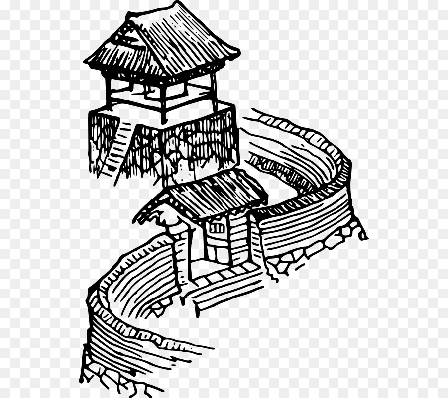 Arte De Línea，Pagoda Japonesa PNG