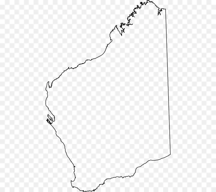 Mapa En Blanco，Australia Occidental PNG