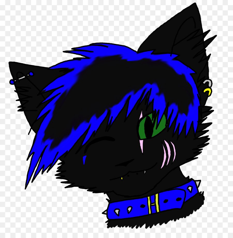 Gato Negro，Pelo Azul PNG