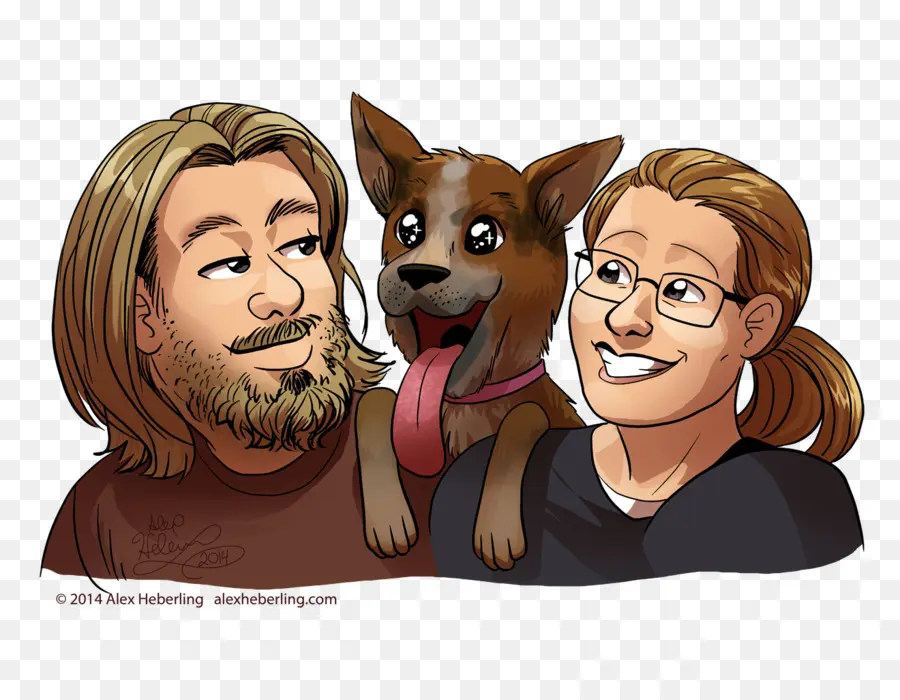 Pareja Con Perro，Hombre PNG