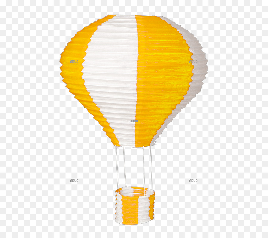 Globo Aerostático De Papel，Amarillo PNG